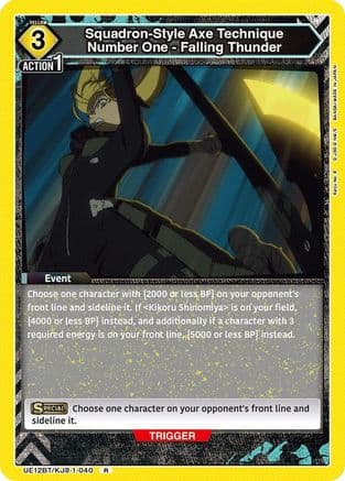 Squadron-Style Axe Technique Number One - Falling Thunder — UE12BT: Kaiju No. 8