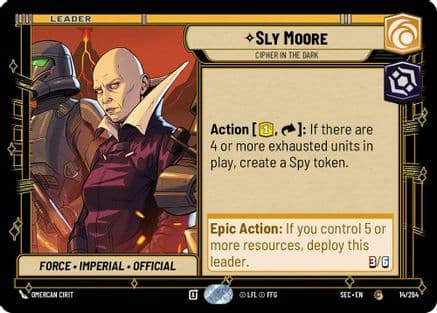 Sly Moore - Cipher in the Dark — Secrets of Power Star Wars: Unlimited card by Omercan Cirit