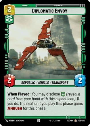 Diplomatic Envoy — Secrets of Power Star Wars: Unlimited card by Robert Bonchune