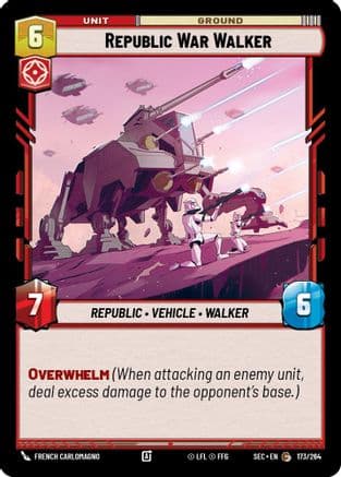 Republic War Walker — Secrets of Power Star Wars: Unlimited card by French Carlomagno