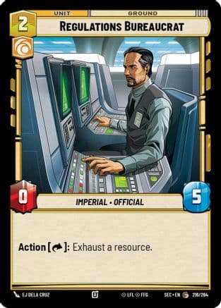 Regulations Bureaucrat — Secrets of Power Star Wars: Unlimited card by EJ Dela Cruz