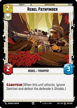 Rebel Pathfinder — Secrets of Power Star Wars: Unlimited card by Joshua Carson