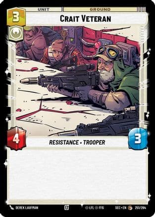 Crait Veteran — Secrets of Power Star Wars: Unlimited card by DEREK LAUFMAN
