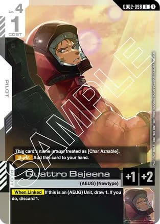Quattro Bajeena (Store Tournament Participant Pack 02) — Gundam Promotional Cards