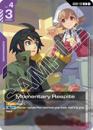 Momentary Respite (Store Tournament Participant Pack 02) — Gundam Promotional Cards