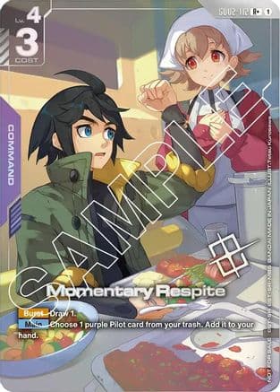 Momentary Respite (Store Tournament Winner Pack 02) — Gundam Promotional Cards