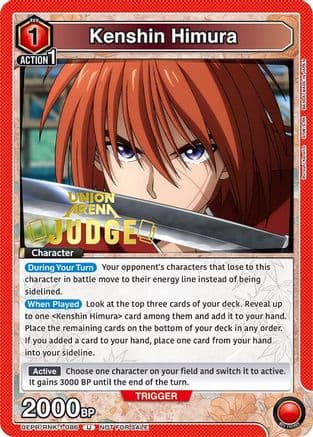 Kenshin Himura (086) (Judge Pack) — Union Arena Promotion Cards