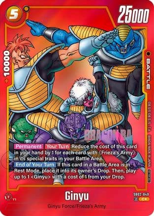 Ginyu - SB02-049 (Limited Pack MANGA Version 02) — Tournament and Championship Promos