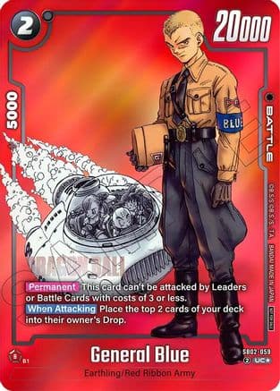 General Blue - SB02-059 (Limited Pack MANGA Version 02) — Tournament and Championship Promos