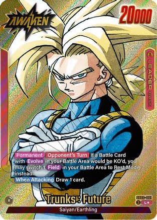 Trunks : Future - SB02-001 (Gold) — Manga Booster 02