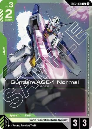 Gundam AGE-1 Normal (GD02-029) (GD02 Release Event) — Gundam Promotional Cards