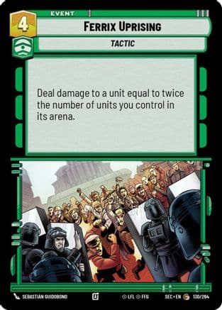 Ferrix Uprising — Secrets of Power Star Wars: Unlimited card by Sebastián Guidobono