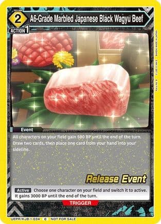 A6-Grade Marbled Japanese Black Wagyu Beef — UE12BT: Kaiju No. 8 Release Event Cards