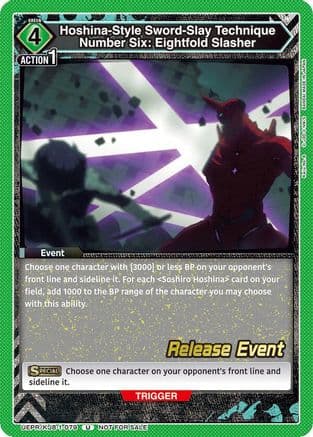 Hoshina-Style Sword-Slay Technique Number Six: Eightfold Slasher — UE12BT: Kaiju No. 8 Release Event Cards