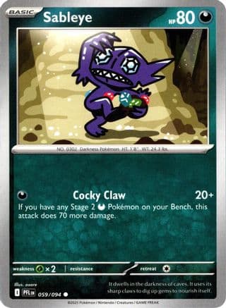 Sableye — ME02: Phantasmal Flames Pokémon TCG card by osare