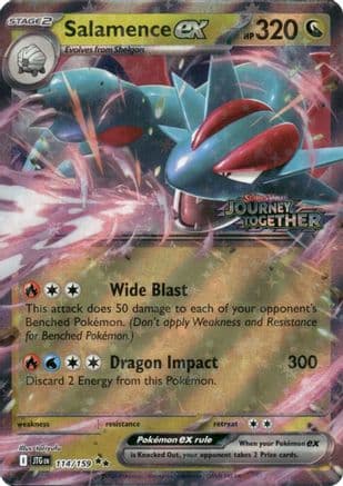 Salamence ex - 114/159 (Journey Together Stamped) — Miscellaneous Cards & Products