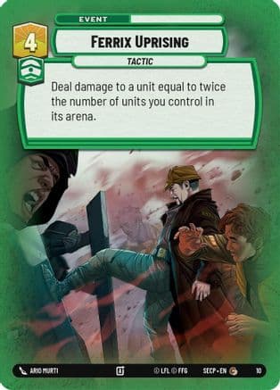 Ferrix Uprising — Secrets of Power - Weekly Play Promos Star Wars: Unlimited card by Ario Murti