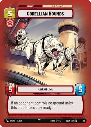 Corellian Hounds (Foil) — Secrets of Power - Weekly Play Promos Star Wars: Unlimited card by BRUNO FRENDA