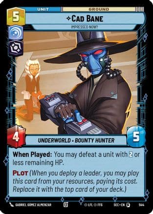 Cad Bane - Impressed Now? (Foil) — Secrets of Power Star Wars: Unlimited card by Gabriel Gómez Almenzar