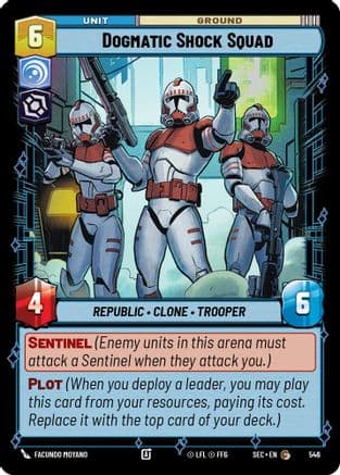 Dogmatic Shock Squad (Foil) — Secrets of Power Star Wars: Unlimited card by Facundo Moyano