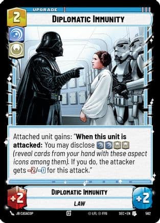Diplomatic Immunity (Foil) — Secrets of Power Star Wars: Unlimited card by JB Casacop