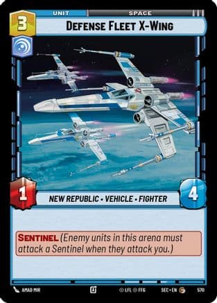 Defense Fleet X-Wing (Foil) — Secrets of Power Star Wars: Unlimited card by Amad Mir