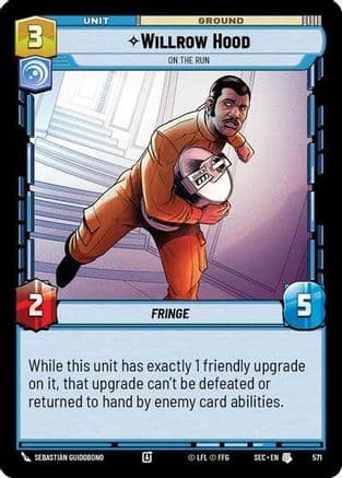 Willrow Hood - On the Run (Foil) — Secrets of Power Star Wars: Unlimited card by Sebastián Guidobono
