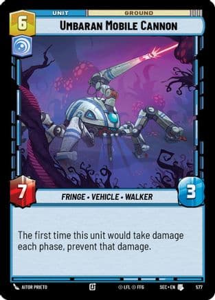 Umbaran Mobile Cannon (Foil) — Secrets of Power Star Wars: Unlimited card by Aitor Prieto