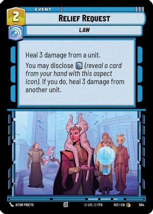 Relief Request (Foil) — Secrets of Power Star Wars: Unlimited card by Aitor Prieto