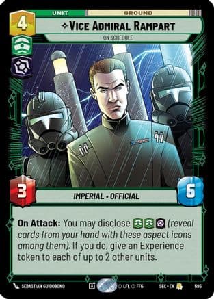 Vice Admiral Rampart - On Schedule (Foil) — Secrets of Power Star Wars: Unlimited card by Sebastián Guidobono