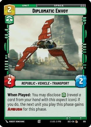 Diplomatic Envoy (Foil) — Secrets of Power Star Wars: Unlimited card by Robert Bonchune