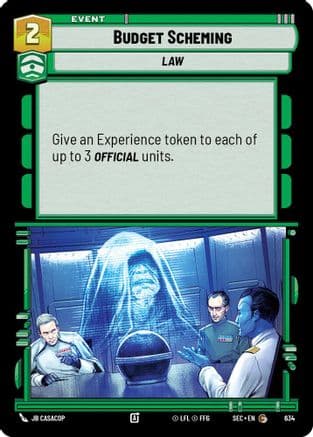 Budget Scheming (Foil) — Secrets of Power Star Wars: Unlimited card by JB Casacop