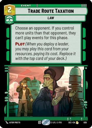 Trade Route Taxation (Foil) — Secrets of Power Star Wars: Unlimited card by Aitor Prieto