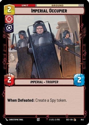 Imperial Occupier (Foil) — Secrets of Power Star Wars: Unlimited card by Christophe Swal