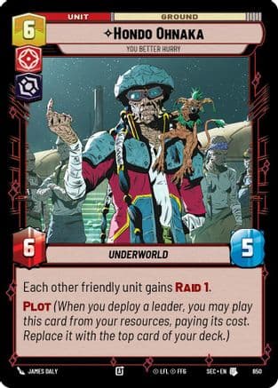Hondo Ohnaka - You Better Hurry (Foil) — Secrets of Power Star Wars: Unlimited card by James Daly