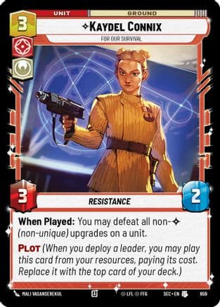 Kaydel Connix - For Our Survival (Foil) — Secrets of Power Star Wars: Unlimited card by Mali Vasanserekul