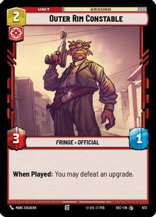 Outer Rim Constable (Foil) — Secrets of Power Star Wars: Unlimited card by Marc Escachx