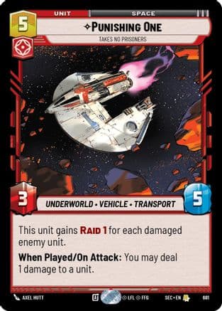 Punishing One - Takes No Prisoners (Foil) — Secrets of Power Star Wars: Unlimited card by Axel Hutt