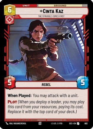 Cinta Kaz - The Struggle Comes First (Foil) — Secrets of Power Star Wars: Unlimited card by Mali Vasanserekul