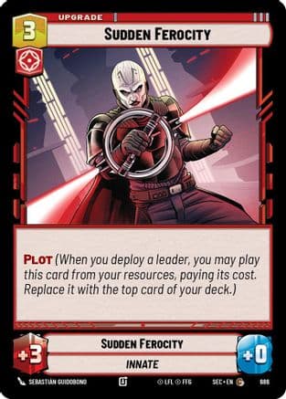 Sudden Ferocity (Foil) — Secrets of Power Star Wars: Unlimited card by Sebastián Guidobono