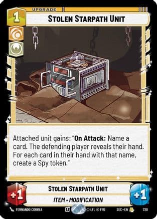 Stolen Starpath Unit (Foil) — Secrets of Power Star Wars: Unlimited card by Fernando Correa