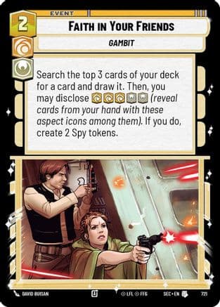 Faith in Your Friends (Foil) — Secrets of Power Star Wars: Unlimited card by David Buisan