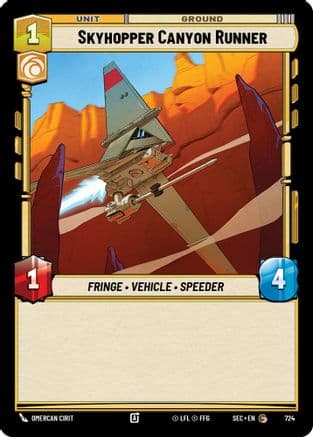 Skyhopper Canyon Runner (Foil) — Secrets of Power Star Wars: Unlimited card by Omercan Cirit