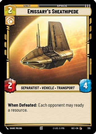 Emissary's Sheathipede (Foil) — Secrets of Power Star Wars: Unlimited card by Shane Molina