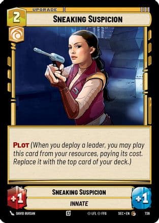 Sneaking Suspicion (Foil) — Secrets of Power Star Wars: Unlimited card by David Buisan