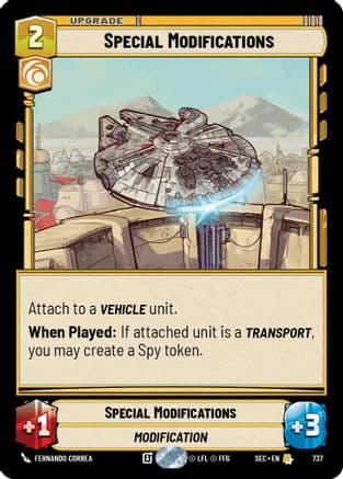 Special Modifications (Foil) — Secrets of Power Star Wars: Unlimited card by Fernando Correa