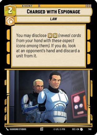 Charged with Espionage (Foil) — Secrets of Power Star Wars: Unlimited card by Kaihound Studios