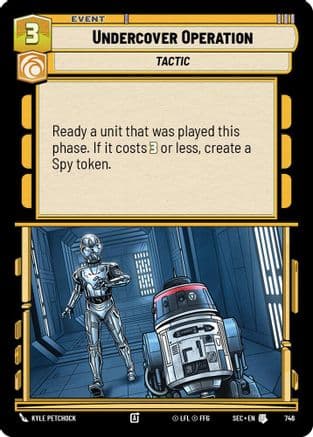Undercover Operation (Foil) — Secrets of Power Star Wars: Unlimited card by Kyle Petchock