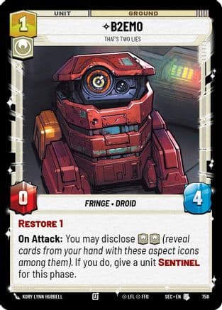 B2EMO - That's Two Lies (Foil) — Secrets of Power