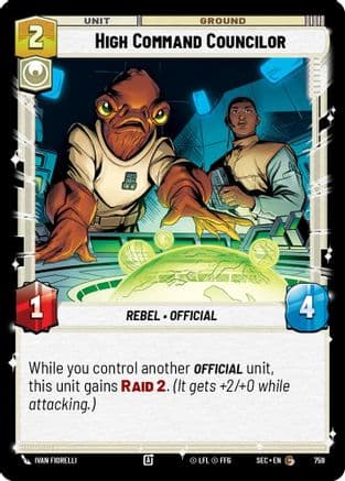 High Command Councilor (Foil) — Secrets of Power Star Wars: Unlimited card by Ivan Fiorelli